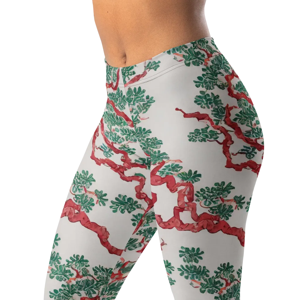 Coral Canopy on Leggings — Left Front