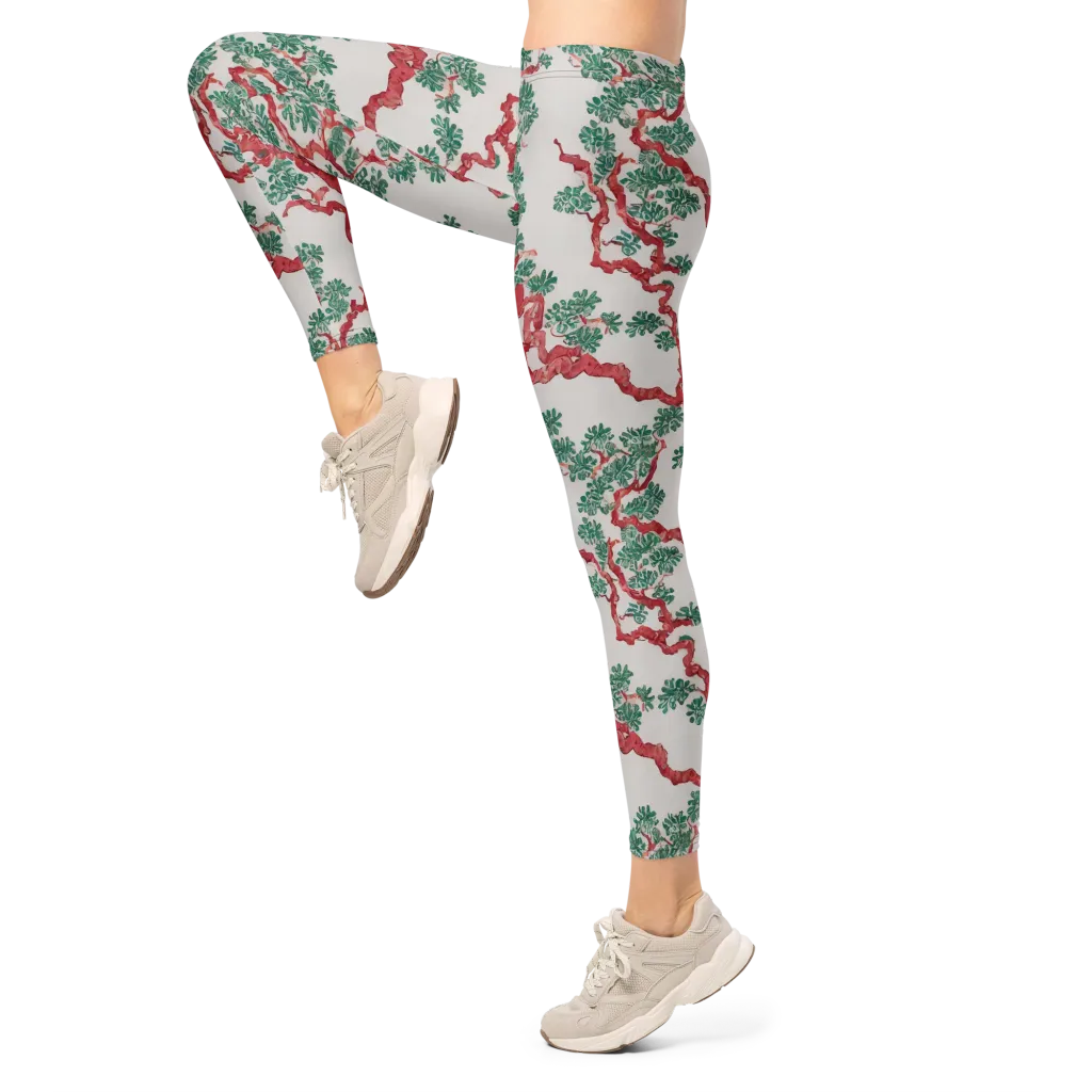 Coral Canopy on Leggings — Left