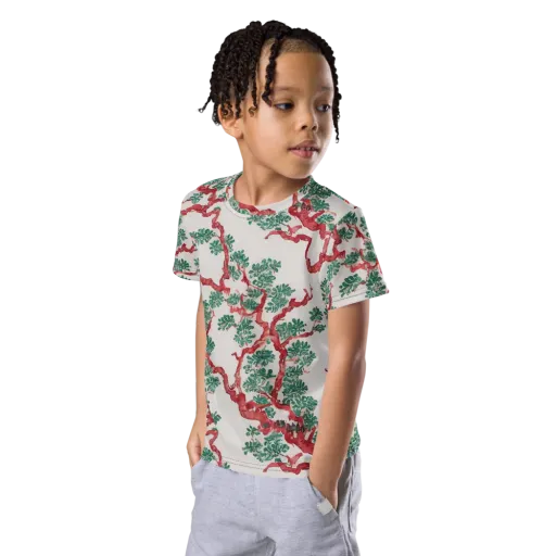 Coral Canopy on a Kids Crew Neck T-Shirt