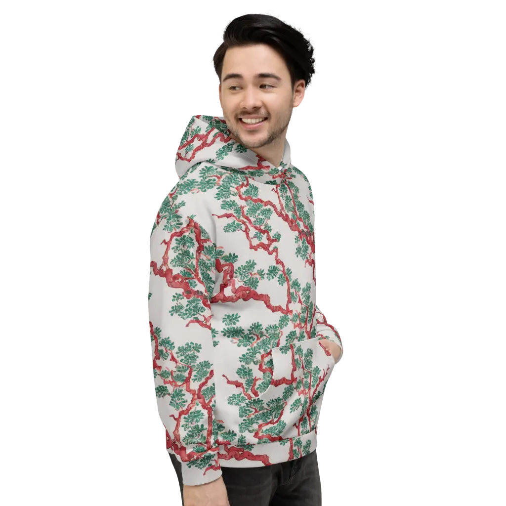 Coral Canopy on Hoodie — Right