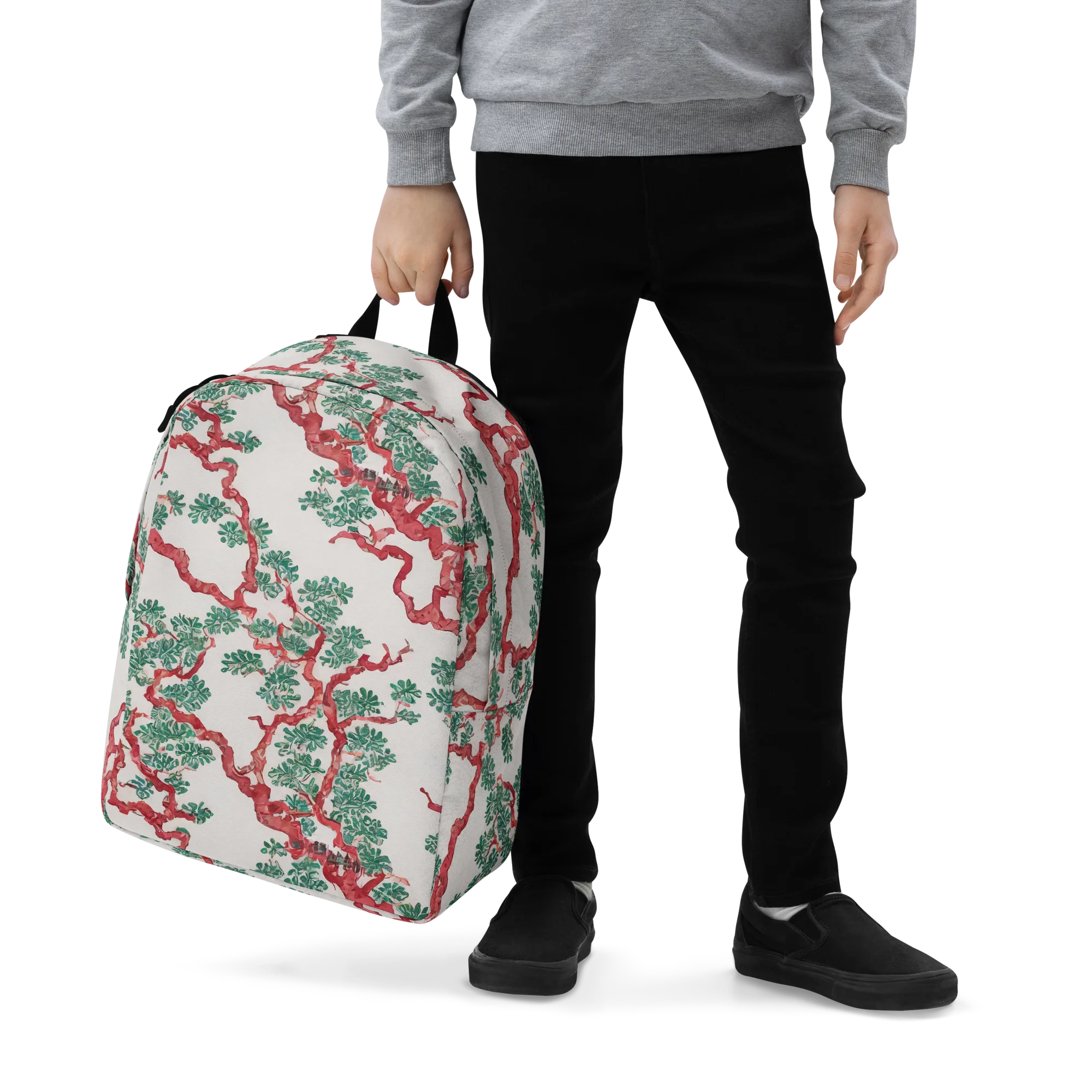 Coral Canopy on Minimalist Backpack — Zoomed-in