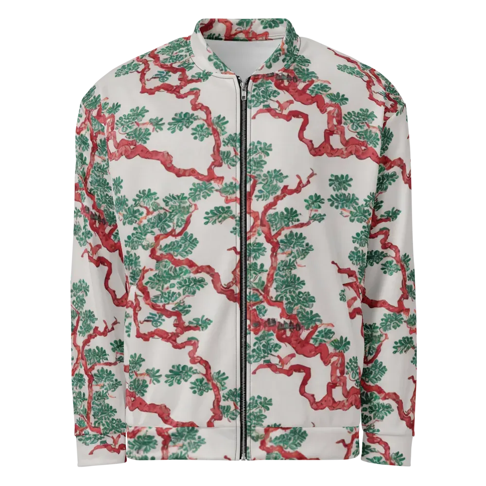 Coral Canopy on Bomber Jacket — Front