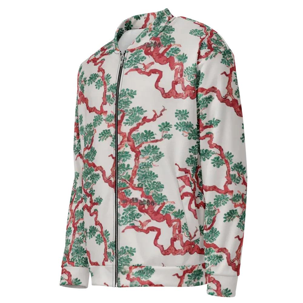 Coral Canopy on Bomber Jacket — Left Front