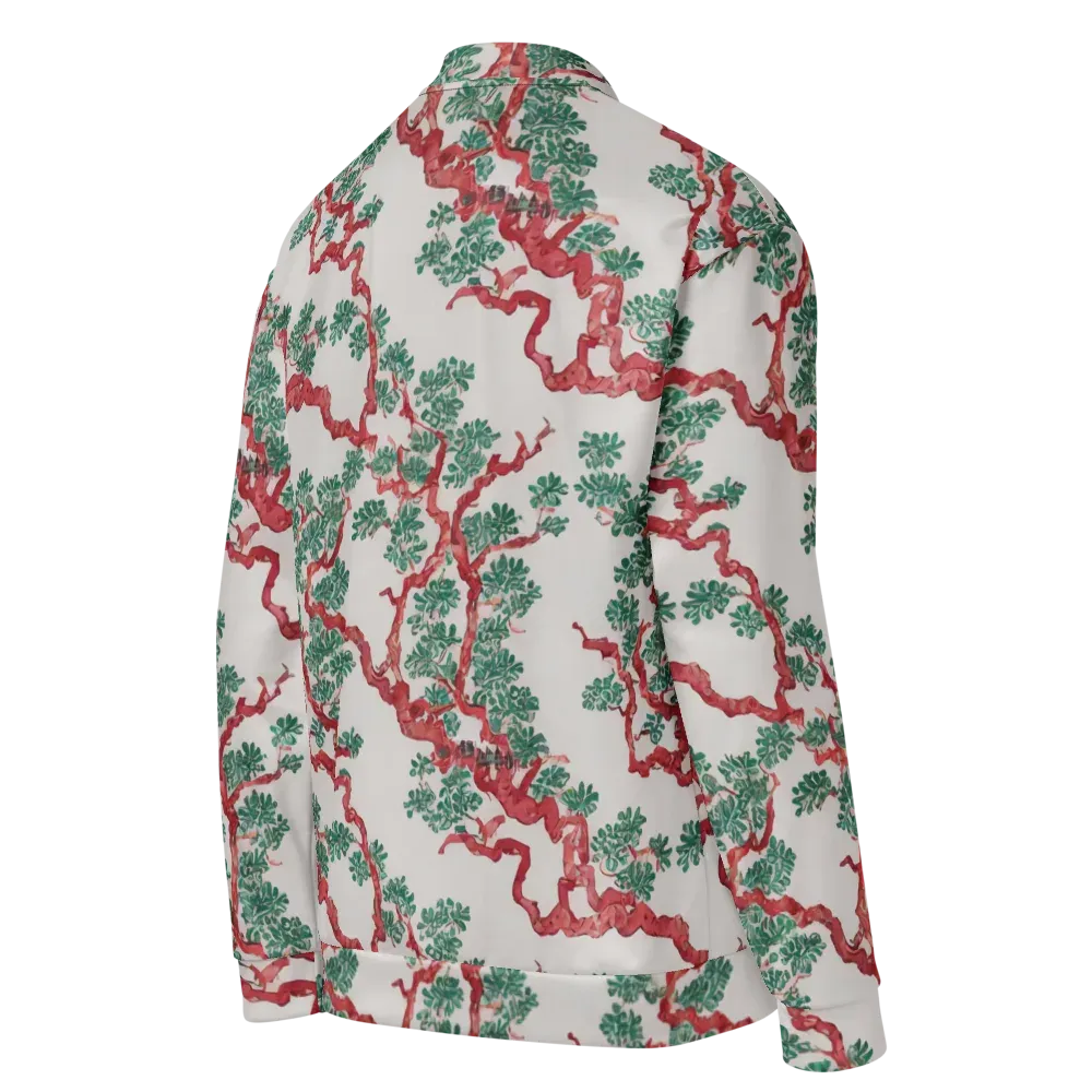 Coral Canopy on Bomber Jacket — Right Back