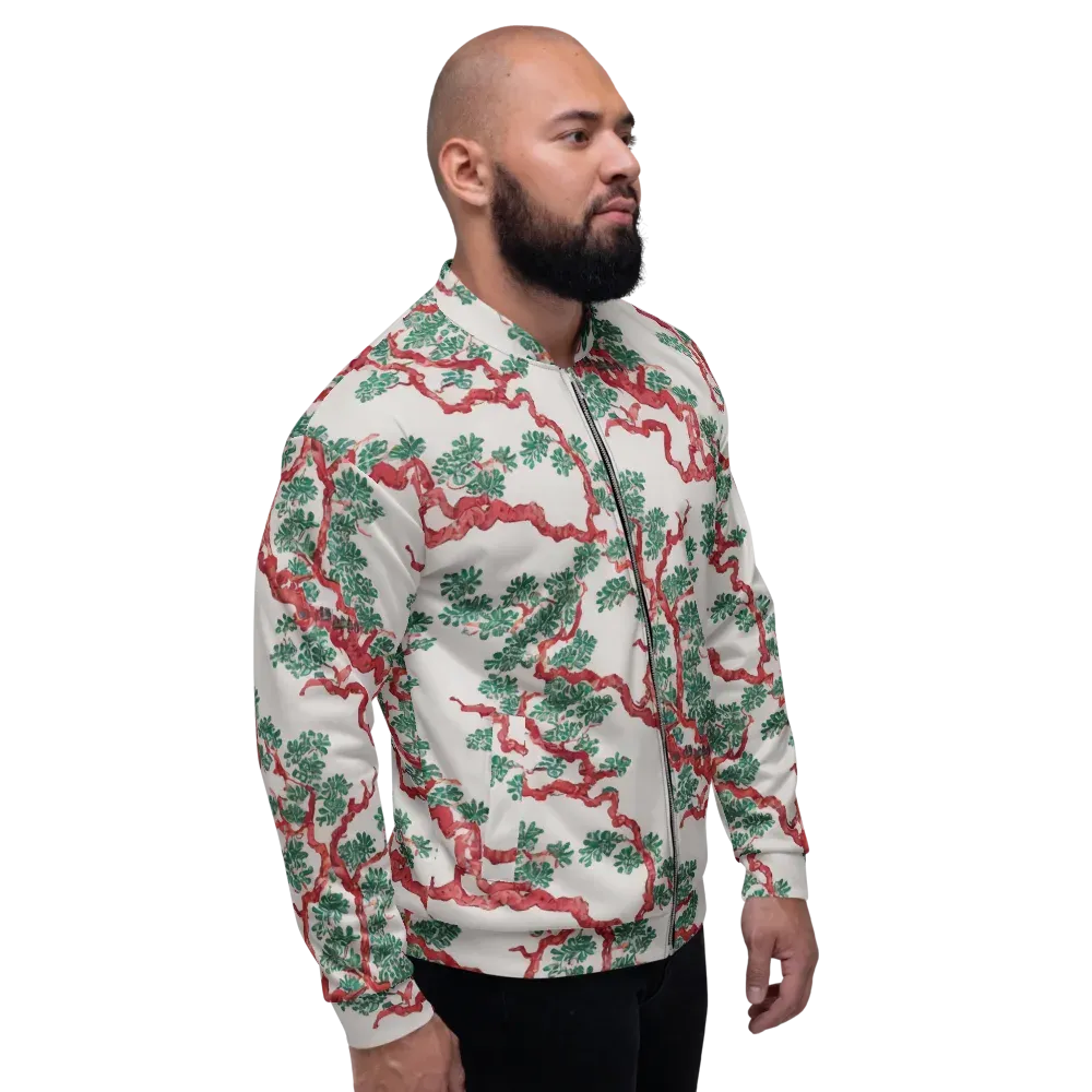 Coral Canopy on Bomber Jacket — Right
