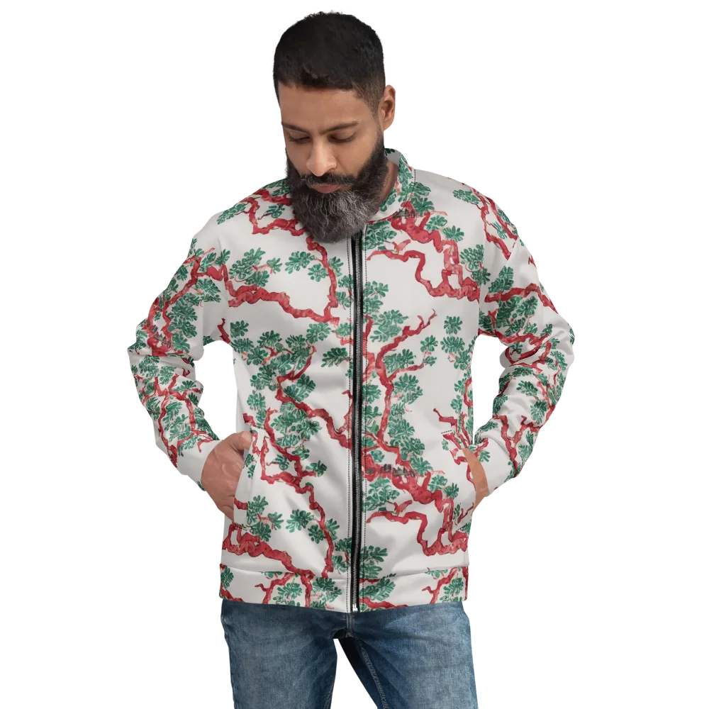 Coral Canopy on Bomber Jacket — Front