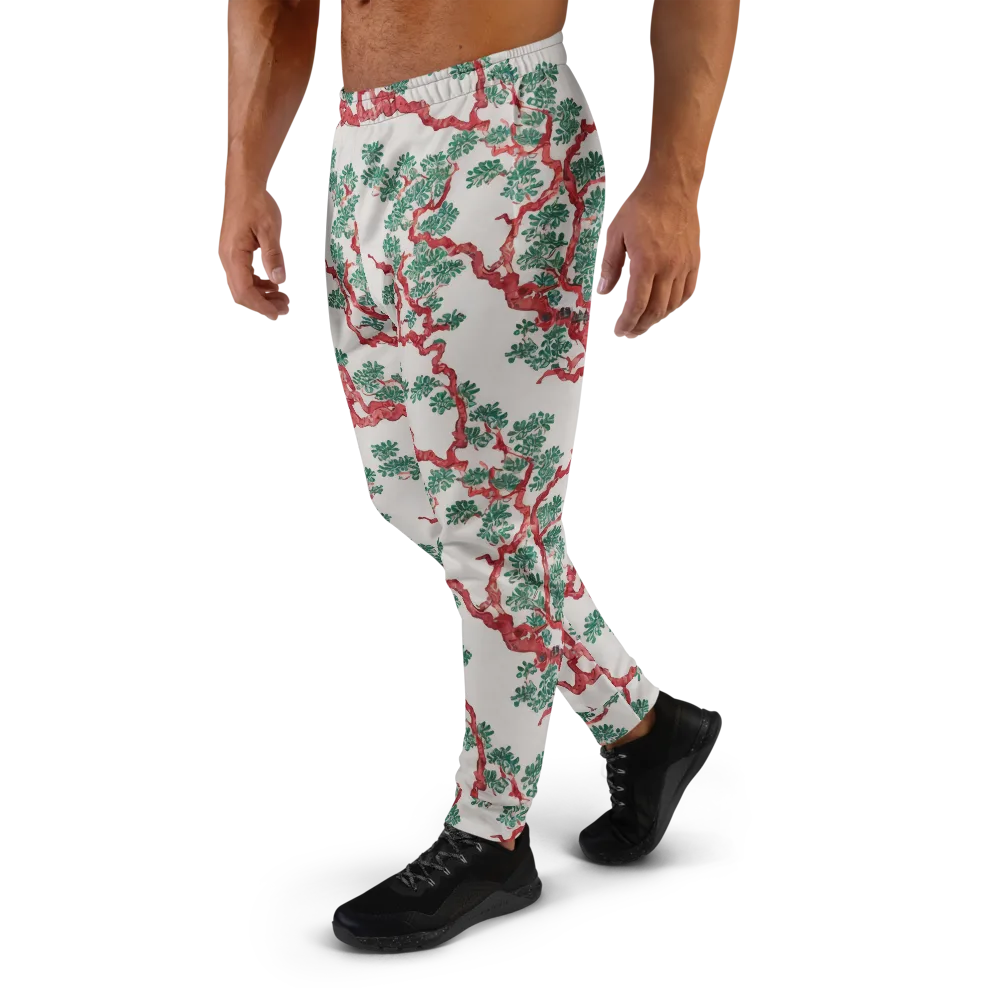 Coral Canopy on Men's Joggers — Left
