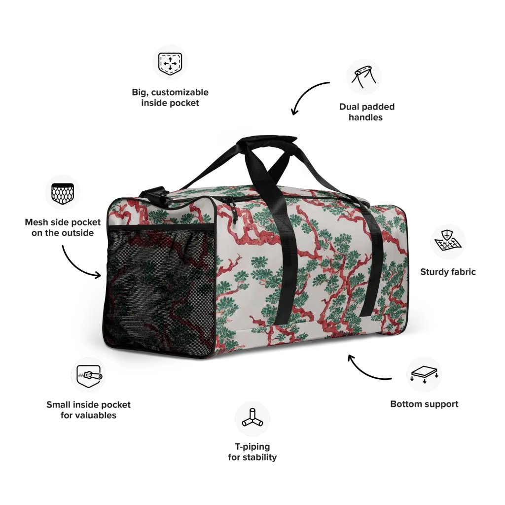 Coral Canopy on Duffle Bag — Right Front