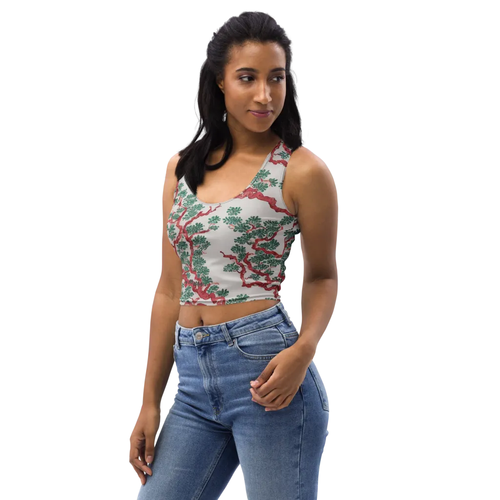 Coral Canopy on Crop Top — Left Front