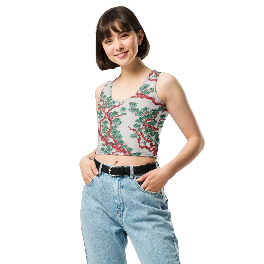 Coral Canopy on Crop Top — Front