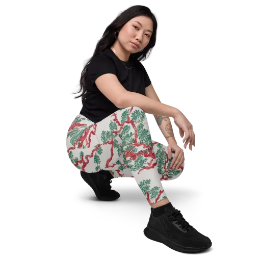 Coral Canopy on a Leggings with Pockets