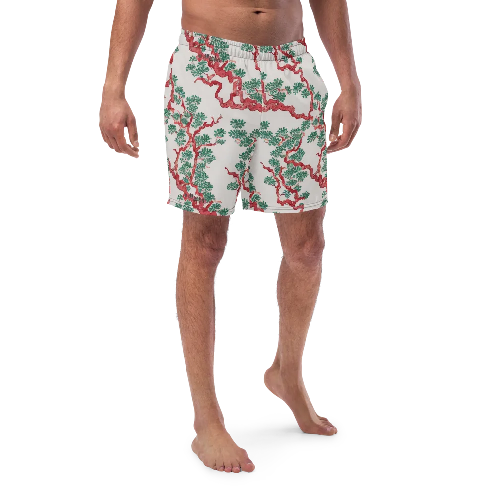 Coral Canopy on Swim Trunks — Front
