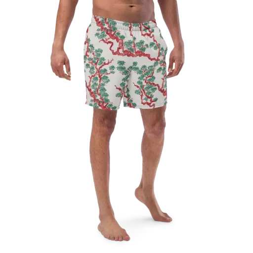 Coral Canopy on a Swim Trunks