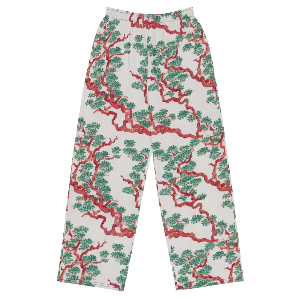 Coral Canopy on Wide-Leg Pants — Front