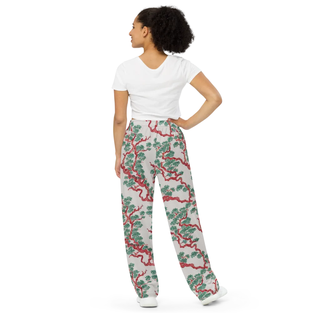 Coral Canopy on Wide-Leg Pants — Back