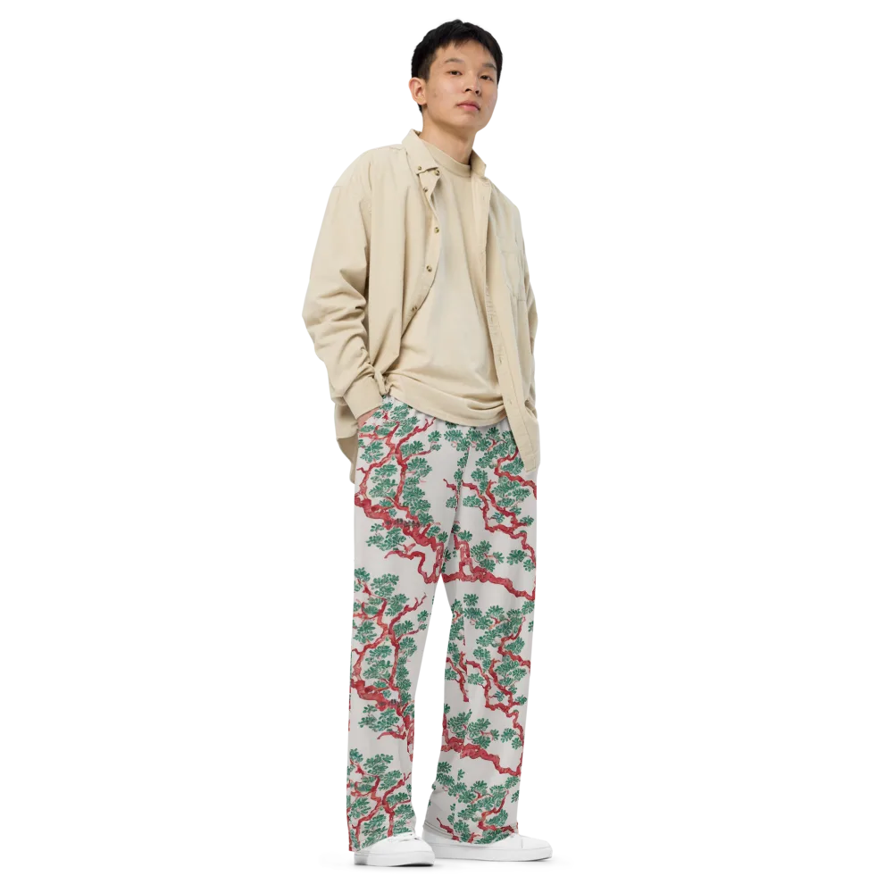 Coral Canopy on Wide-Leg Pants — Right Front