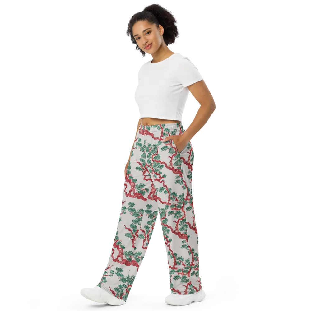 Coral Canopy on Wide-Leg Pants — Left Front
