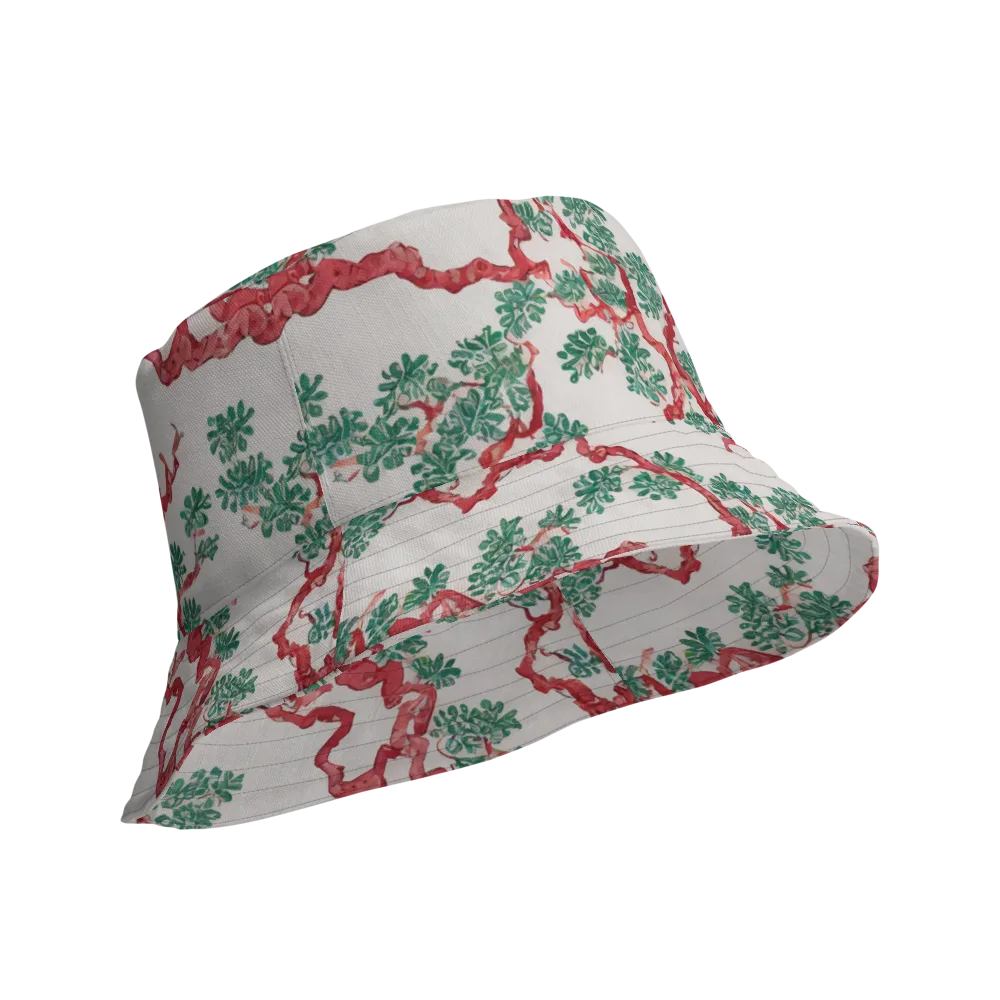 Coral Canopy on Reversible Bucket Hat — Product details Outside