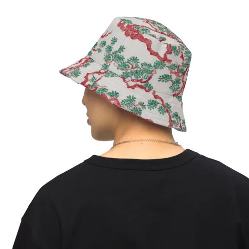 Coral Canopy on a Reversible Bucket Hat