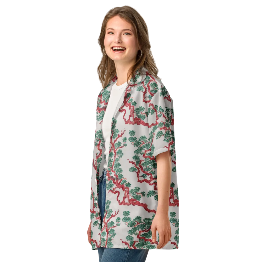 Coral Canopy on Button Shirt — Left Front