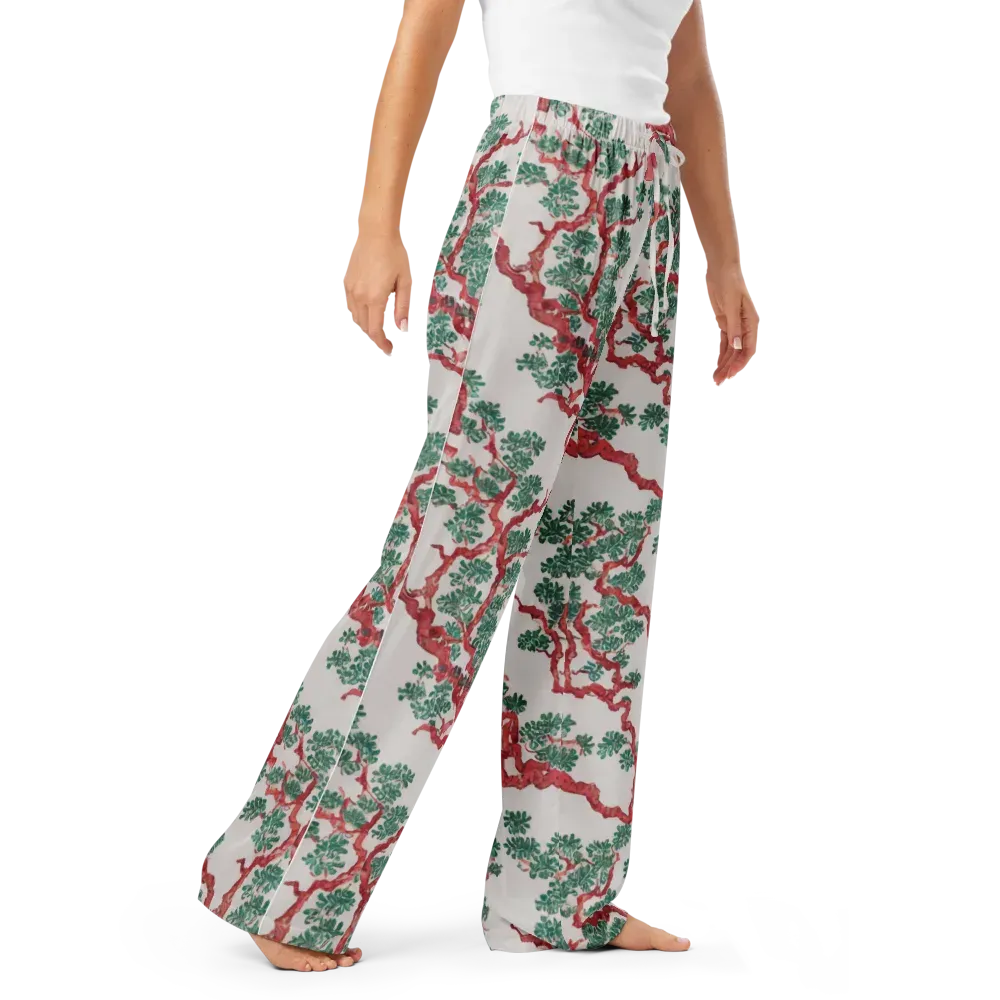 Coral Canopy on Women's Pajama Pants — Right Front