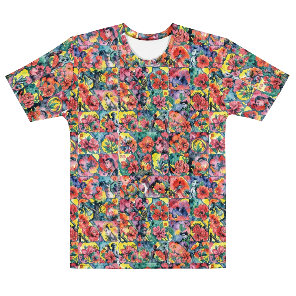 Crimson Garden Myth on Men's Cotton Crew Neck T-Shirt — Front