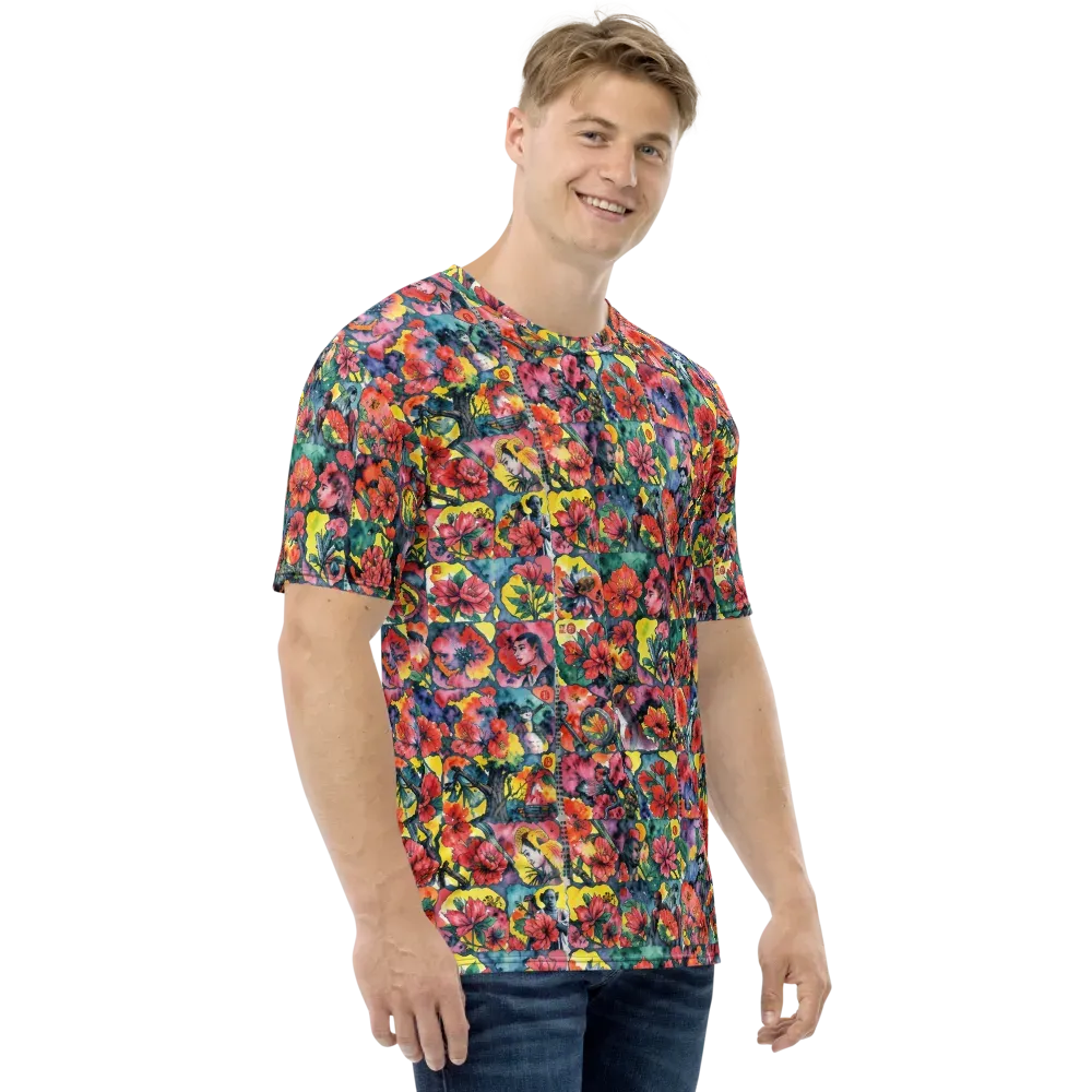 Crimson Garden Myth on Men's Crew Neck T-Shirt — Right