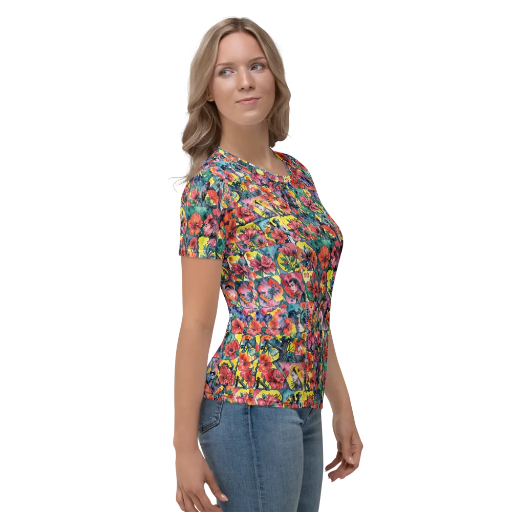 Crimson Garden Myth on Women's Crew Neck T-Shirt — Right