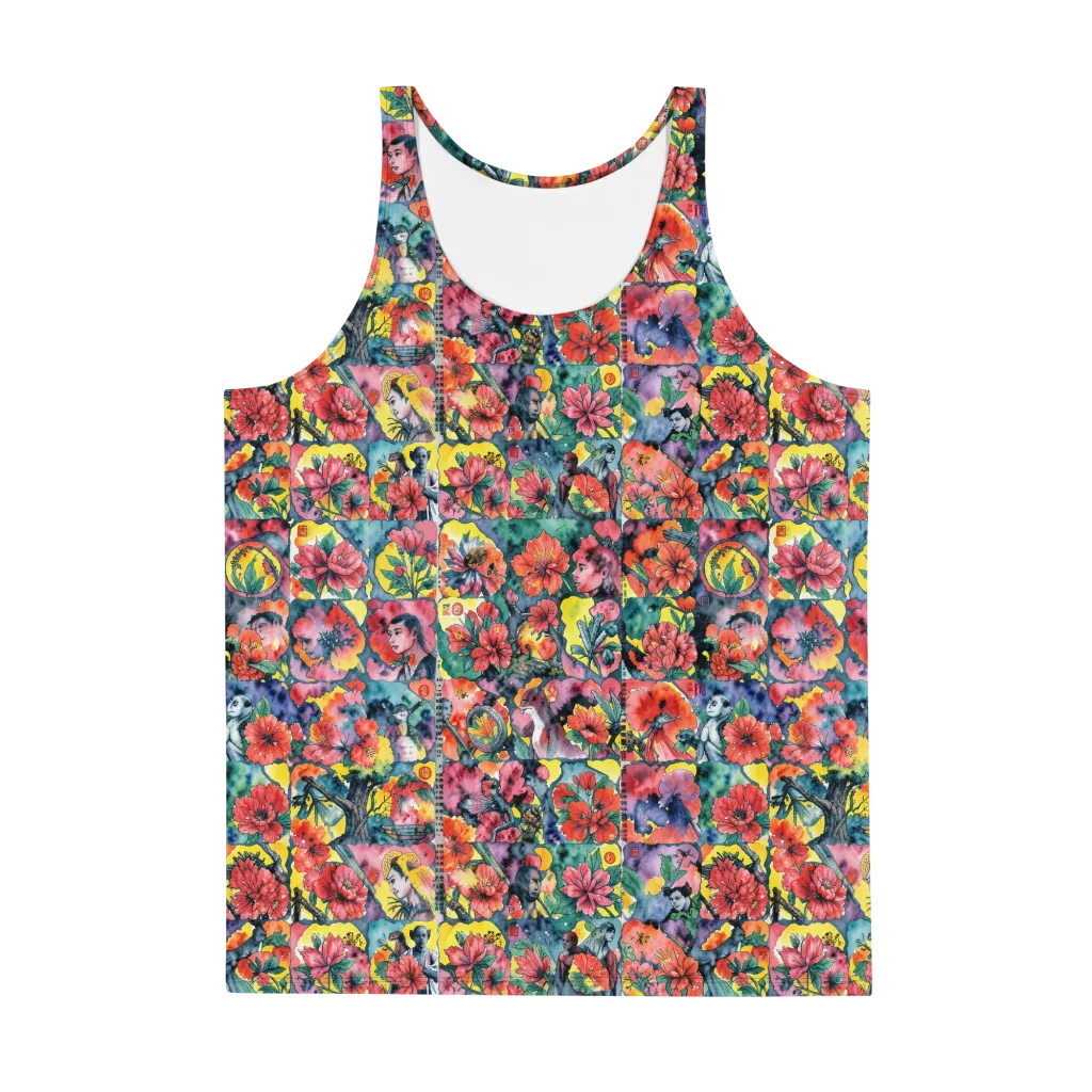 Crimson Garden Myth on Men's Tank Top — Front
