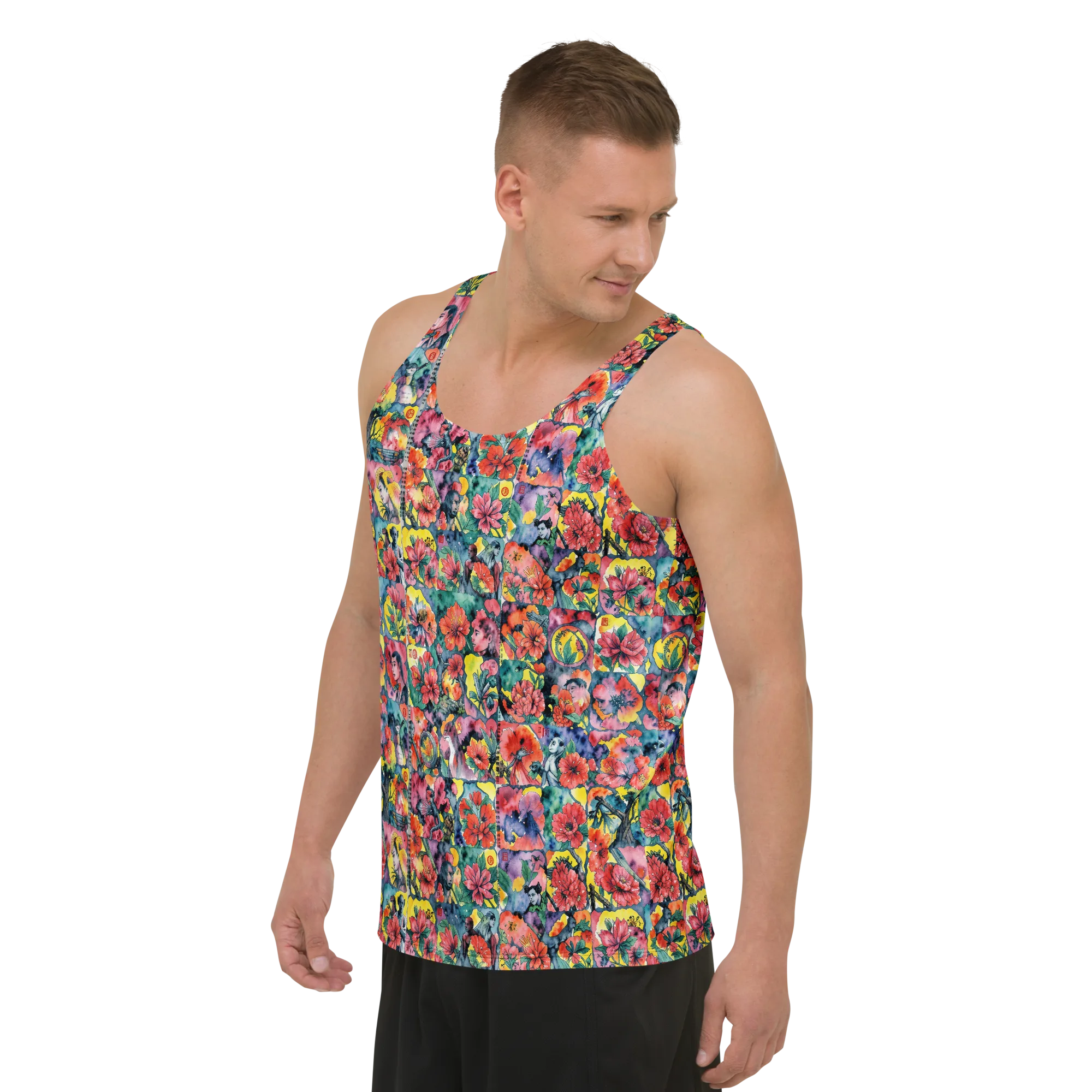 Crimson Garden Myth on Men's Tank Top — Left Front