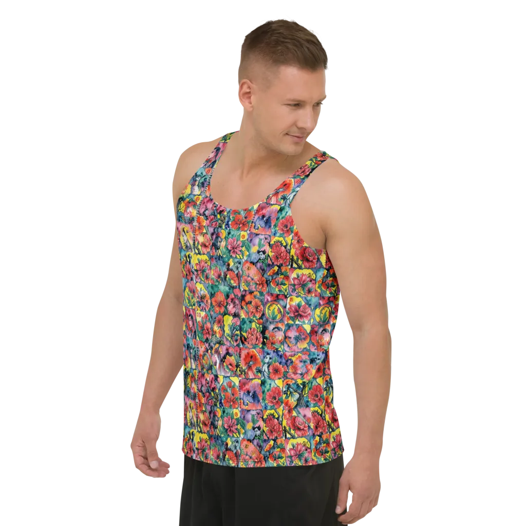 Crimson Garden Myth on Men's Tank Top — Left Front