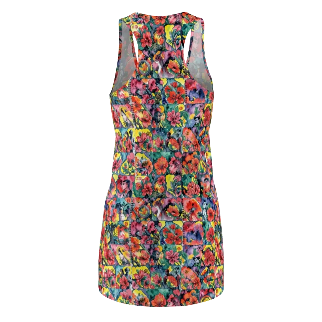 Crimson Garden Myth on Racerback Dress — Back