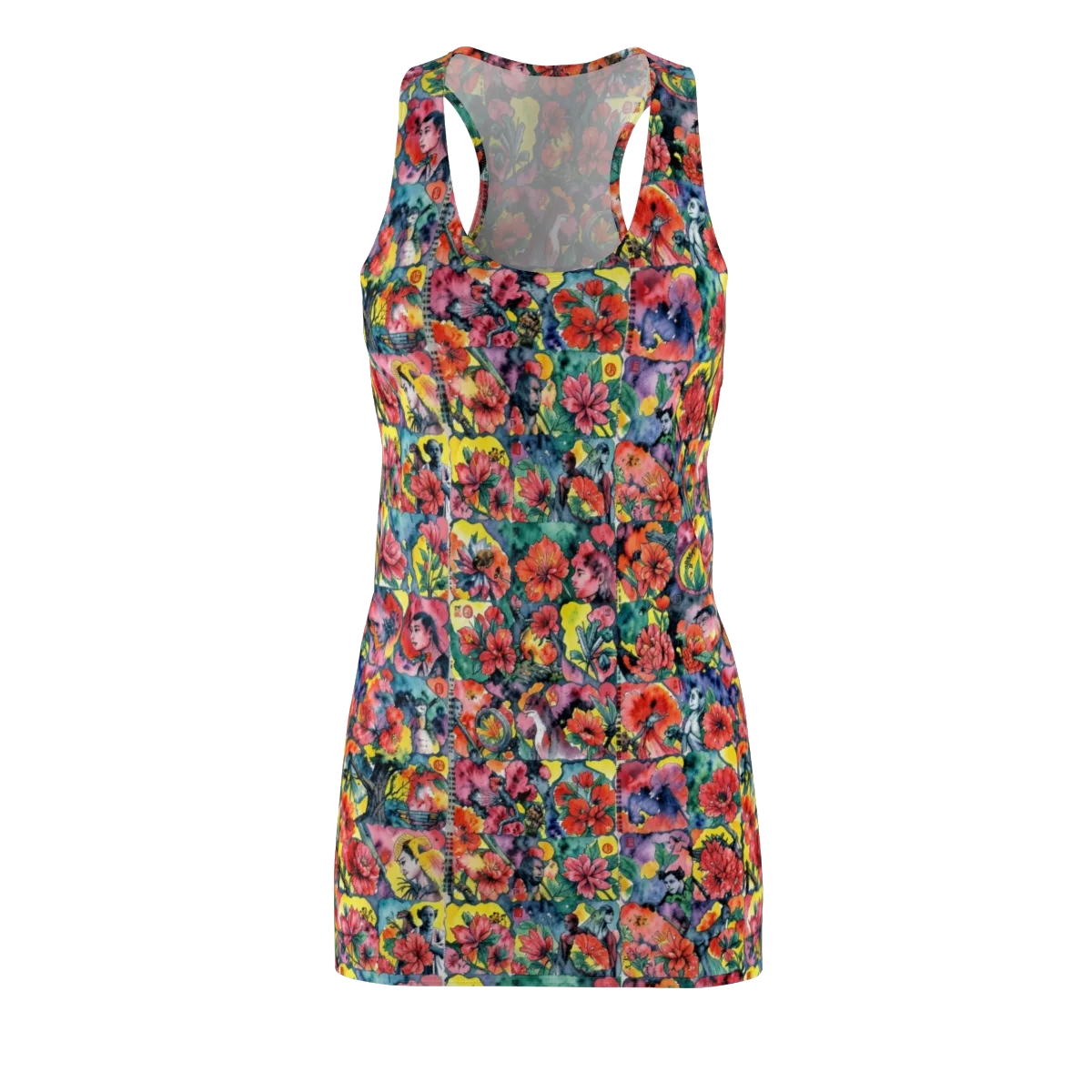 Crimson Garden Myth on Racerback Dress — Front