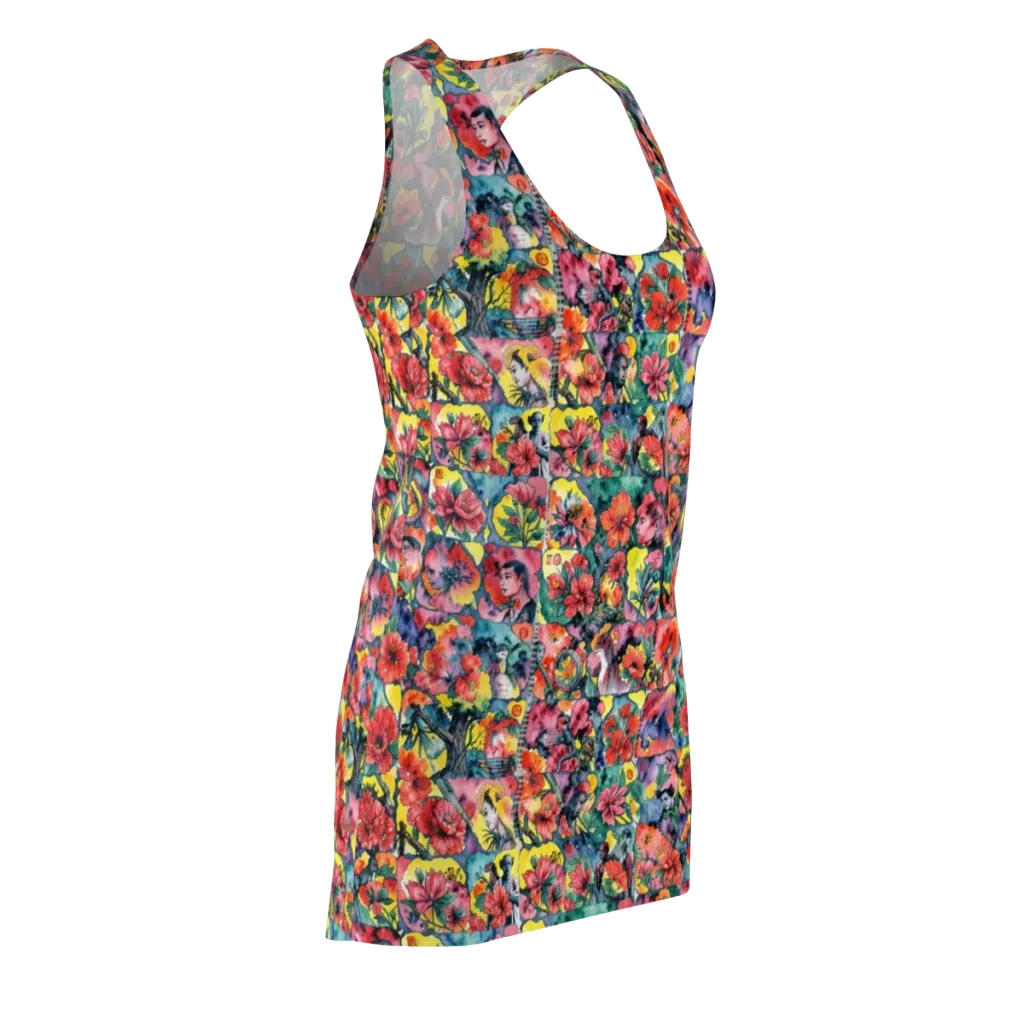 Crimson Garden Myth on Racerback Dress — Front Side