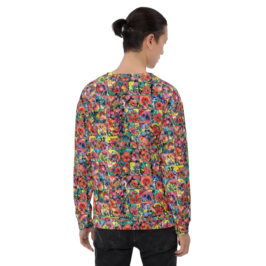 Crimson Garden Myth on Sweatshirt — Back