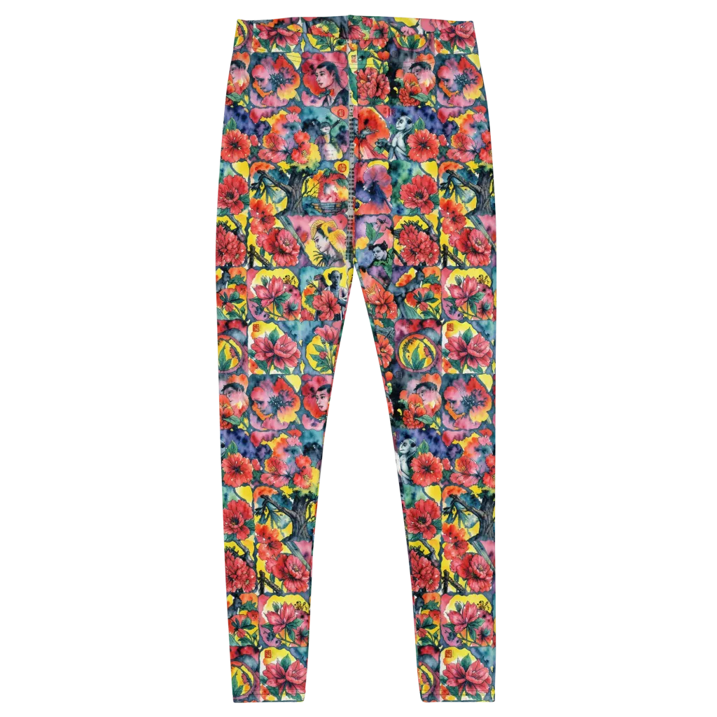 Crimson Garden Myth on Leggings — Front