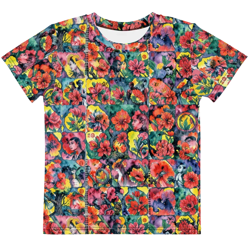 Crimson Garden Myth on Kids Crew Neck T-Shirt — Front