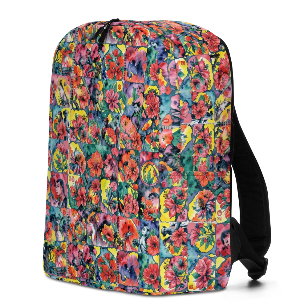 Crimson Garden Myth on Minimalist Backpack — Left