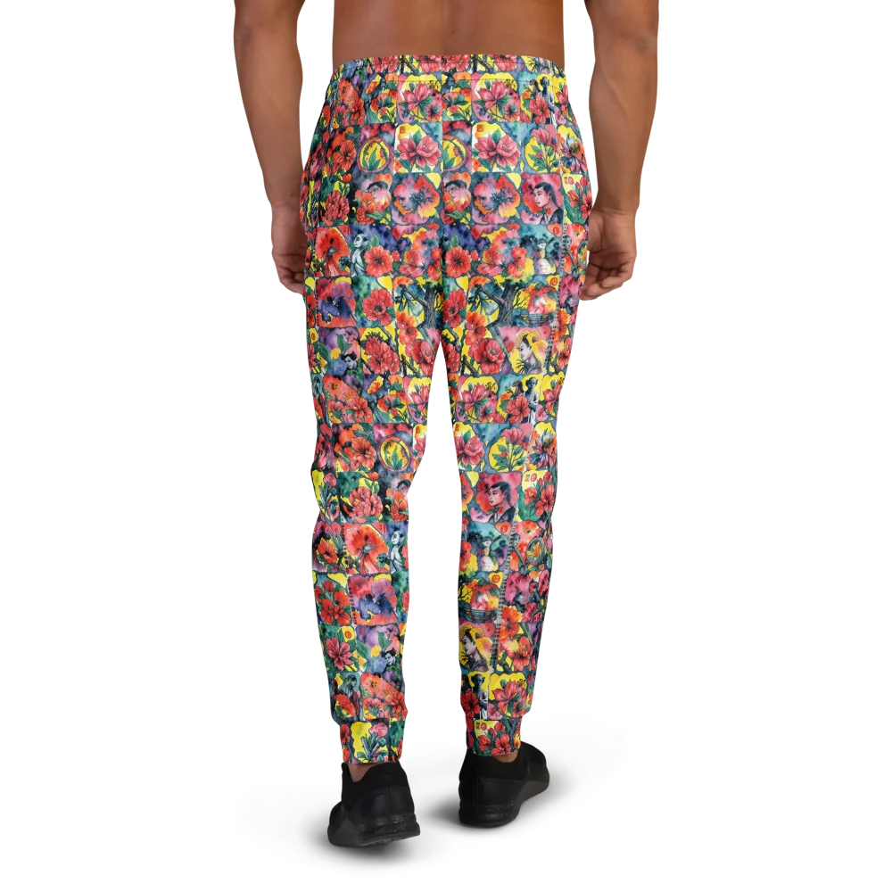 Crimson Garden Myth on Men's Joggers — Back