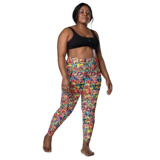 Crimson Garden Myth on a Leggings with Pockets
