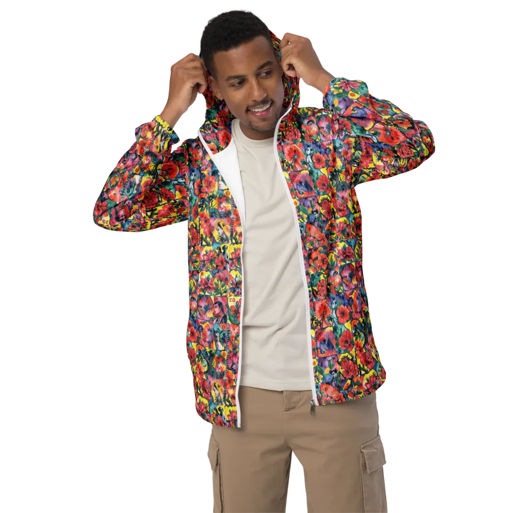 Crimson Garden Myth on Men's Windbreaker — Front