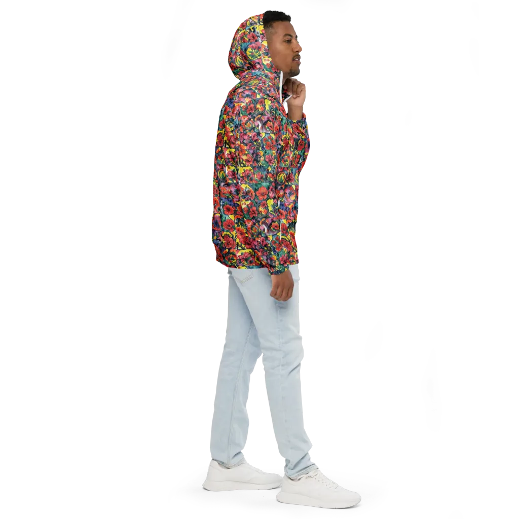 Crimson Garden Myth on Men's Windbreaker — Right