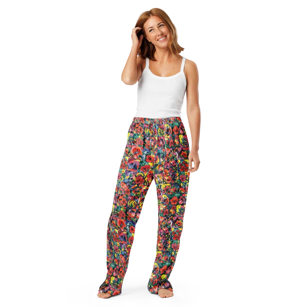 Crimson Garden Myth on Women's Pajama Pants — Front