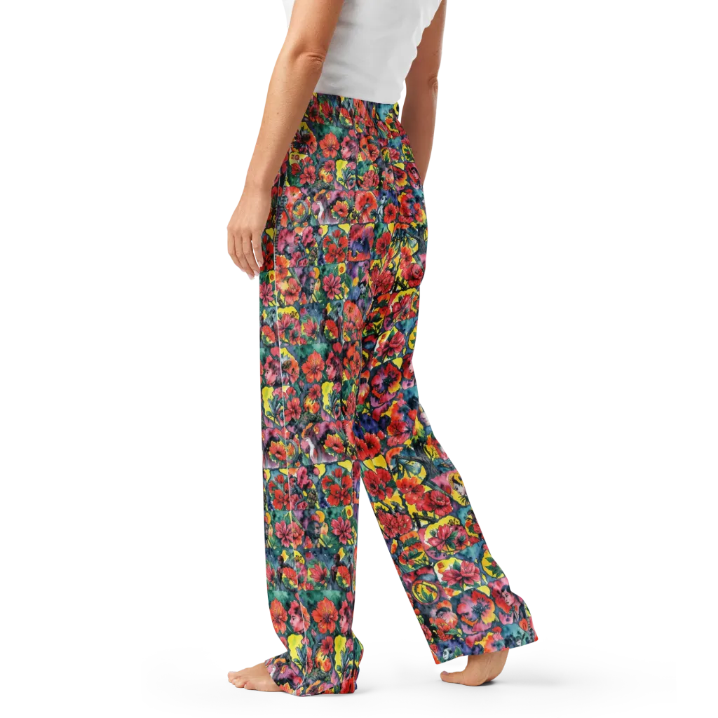 Crimson Garden Myth on Women's Pajama Pants — Left