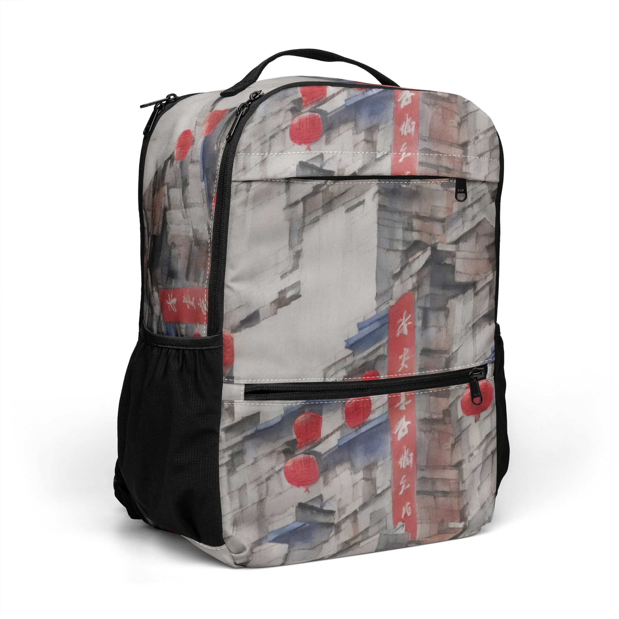 Crimson Lantern Alley on Utility Backpack — Right Front