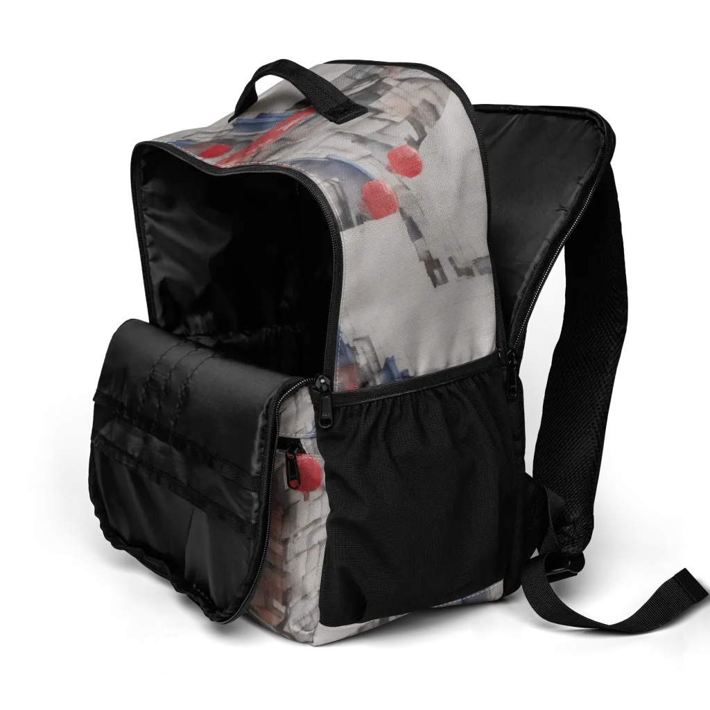 Crimson Lantern Alley on Utility Backpack — Product details 2