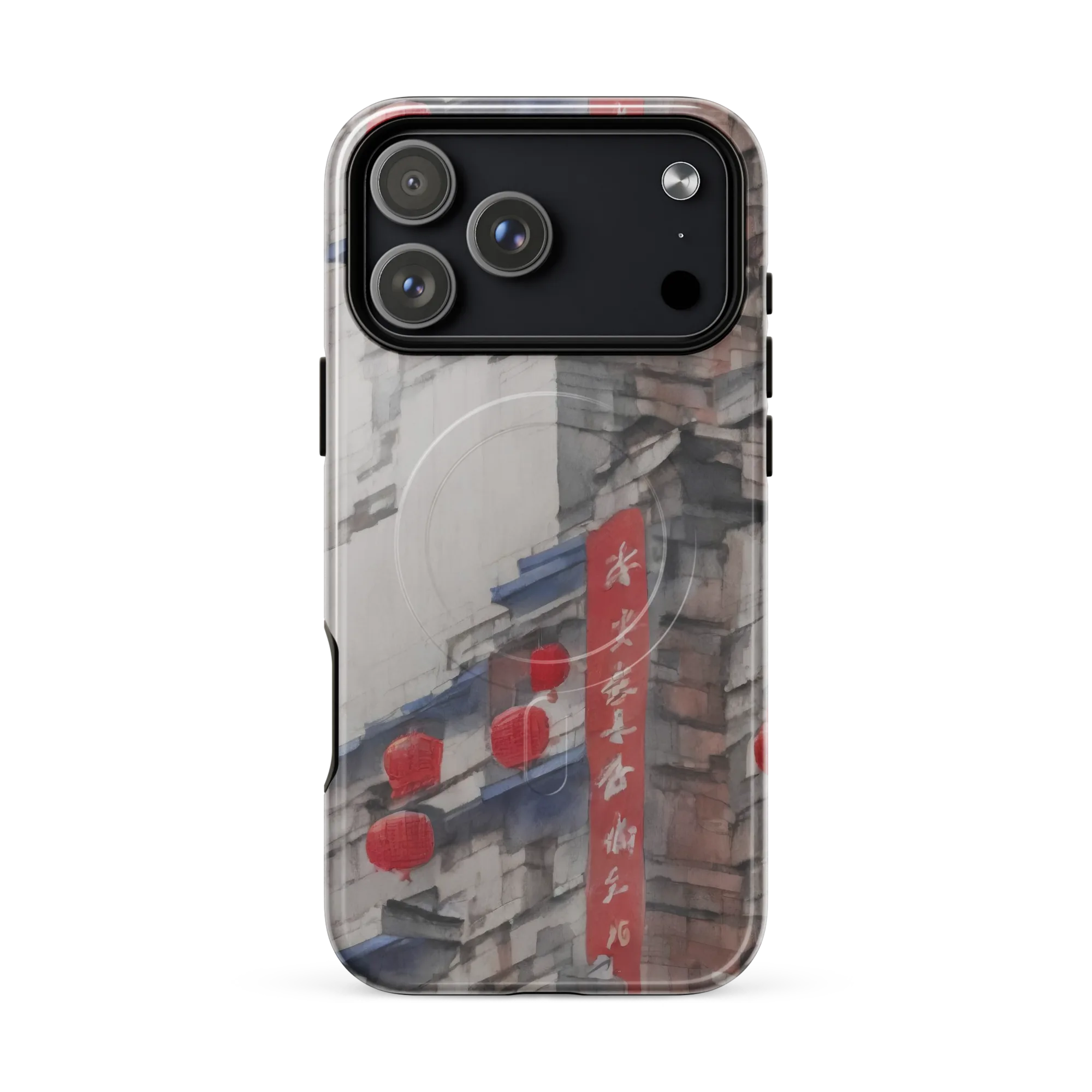 Crimson Lantern Alley on MagSafe Tough Case for iPhone® — Front