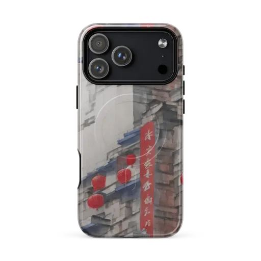 Crimson Lantern Alley on a MagSafe Tough Case for iPhone®
