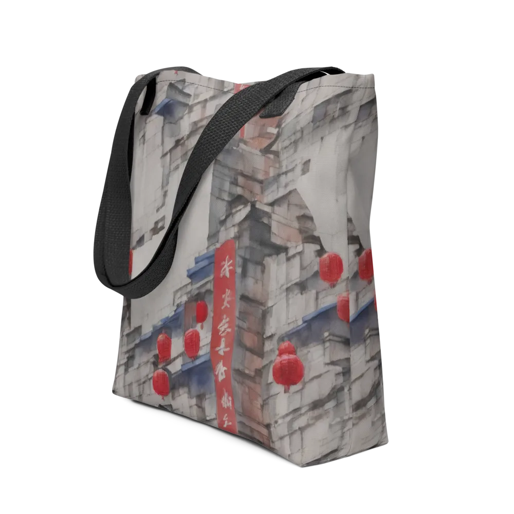 Crimson Lantern Alley on Tote Bag — Front