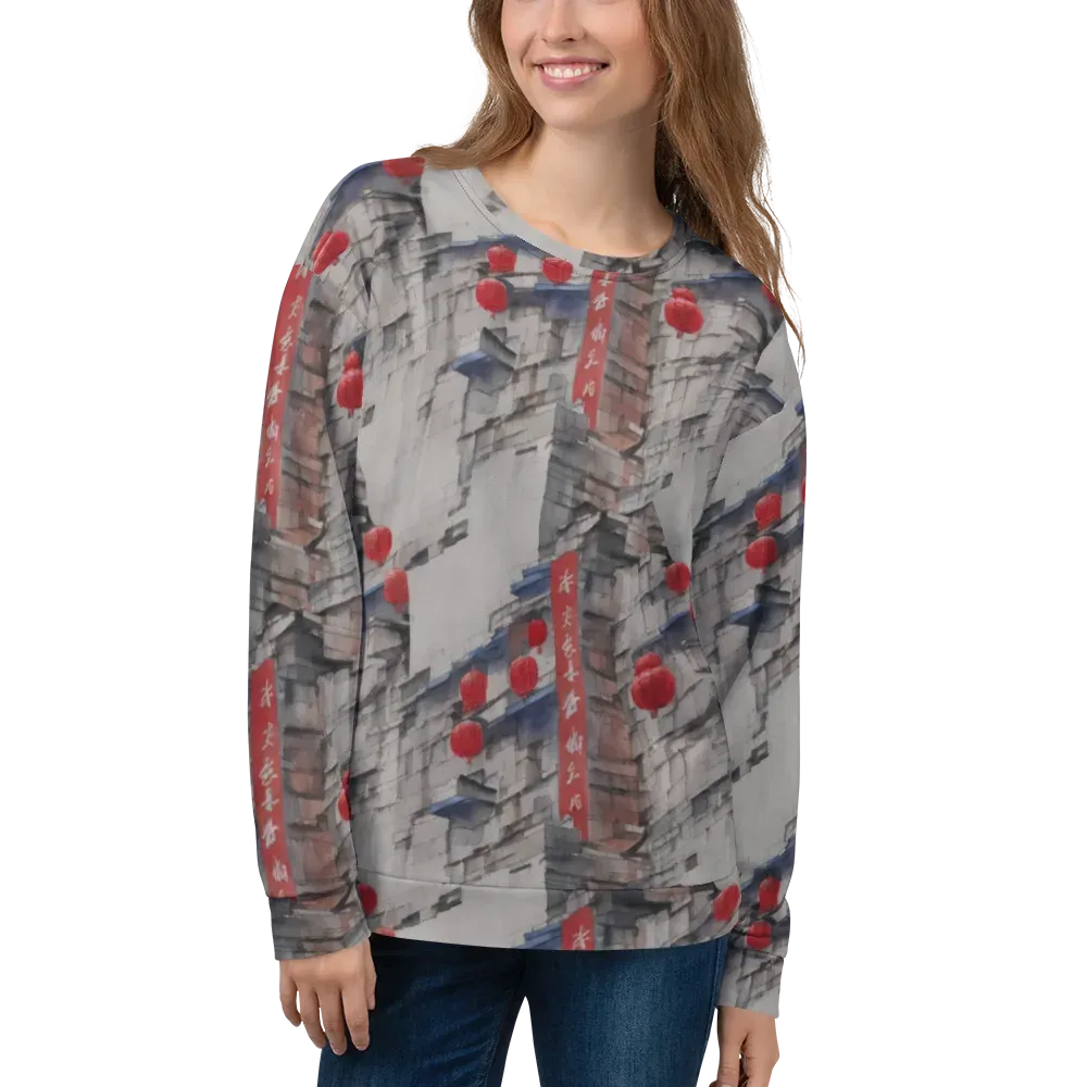 Crimson Lantern Alley on Sweatshirt — Front